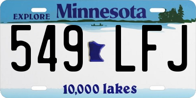 MN license plate 549LFJ