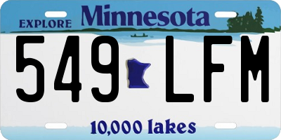 MN license plate 549LFM