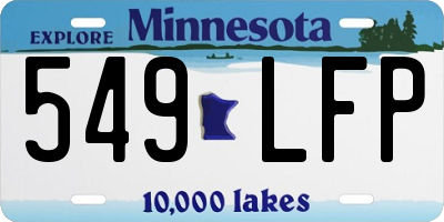 MN license plate 549LFP