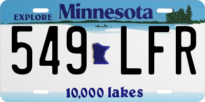 MN license plate 549LFR