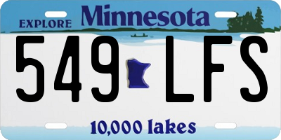 MN license plate 549LFS