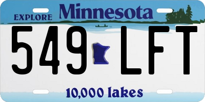 MN license plate 549LFT