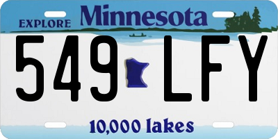 MN license plate 549LFY