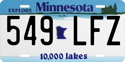 MN license plate 549LFZ