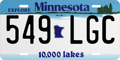 MN license plate 549LGC