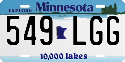 MN license plate 549LGG