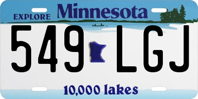 MN license plate 549LGJ