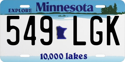 MN license plate 549LGK