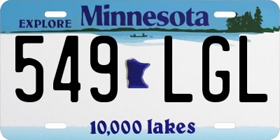 MN license plate 549LGL