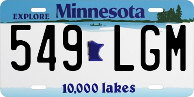 MN license plate 549LGM