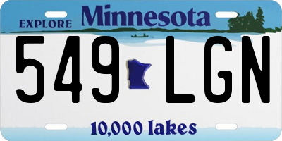 MN license plate 549LGN