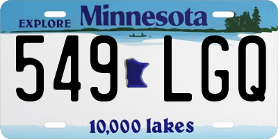 MN license plate 549LGQ
