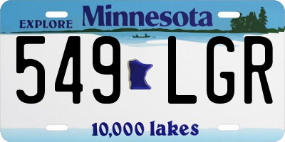 MN license plate 549LGR