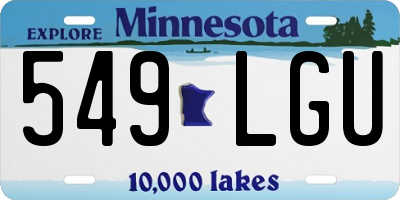 MN license plate 549LGU