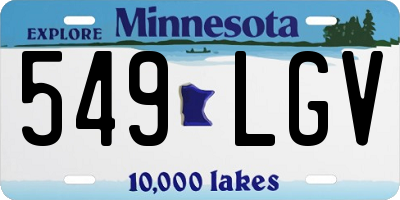 MN license plate 549LGV