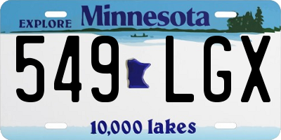 MN license plate 549LGX