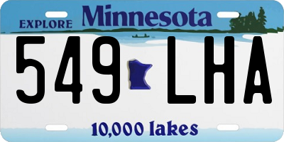 MN license plate 549LHA