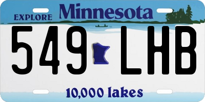 MN license plate 549LHB