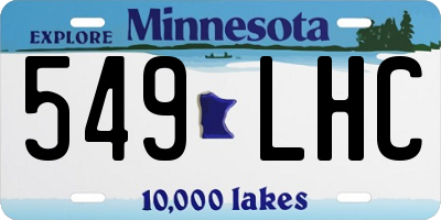 MN license plate 549LHC