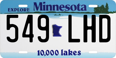 MN license plate 549LHD
