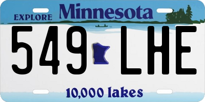 MN license plate 549LHE