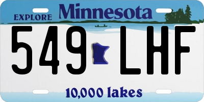 MN license plate 549LHF