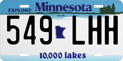 MN license plate 549LHH