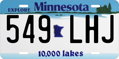 MN license plate 549LHJ