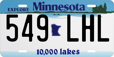 MN license plate 549LHL
