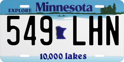 MN license plate 549LHN