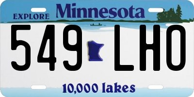 MN license plate 549LHO