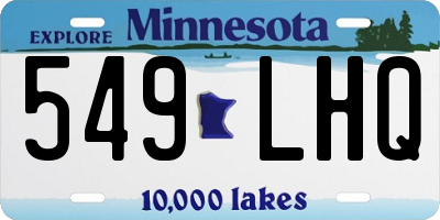 MN license plate 549LHQ