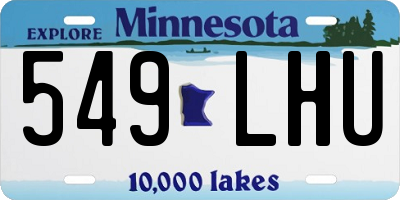 MN license plate 549LHU
