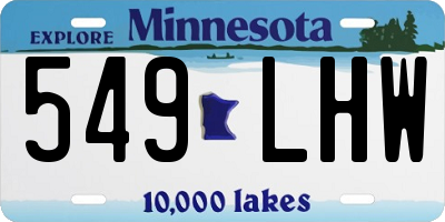 MN license plate 549LHW