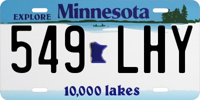 MN license plate 549LHY