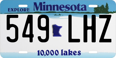 MN license plate 549LHZ