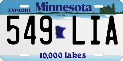 MN license plate 549LIA