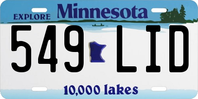 MN license plate 549LID