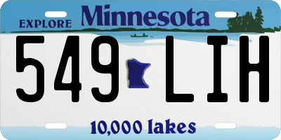 MN license plate 549LIH
