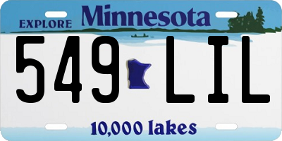 MN license plate 549LIL