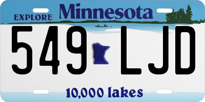 MN license plate 549LJD