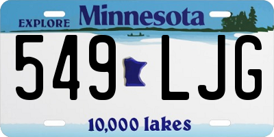 MN license plate 549LJG