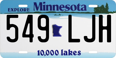 MN license plate 549LJH