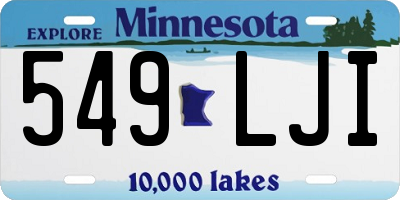 MN license plate 549LJI