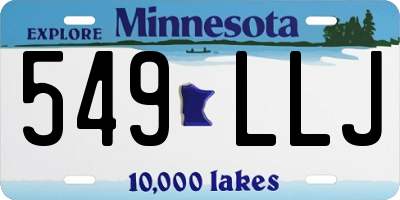 MN license plate 549LLJ