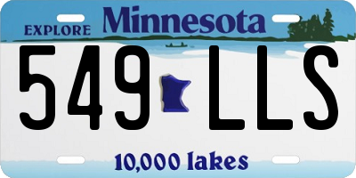 MN license plate 549LLS