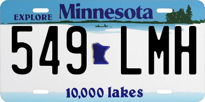 MN license plate 549LMH