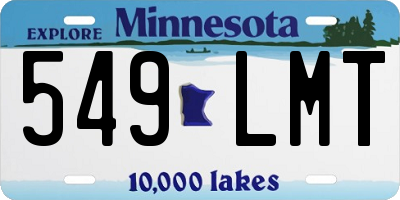 MN license plate 549LMT