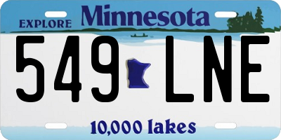MN license plate 549LNE