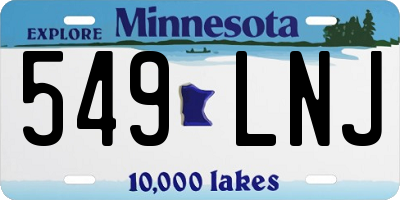 MN license plate 549LNJ